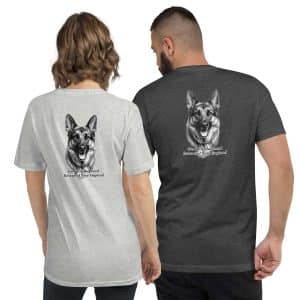 GSRNE Unisex Short Sleeve V-Neck T-Shirt With Design on Back