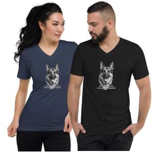 GSRNE Unisex Short Sleeve V-Neck T-Shirt Front Design